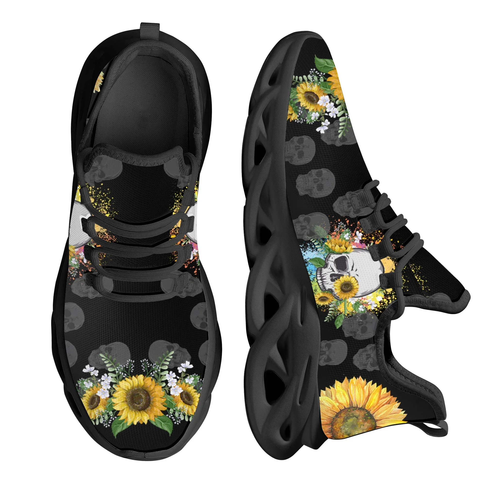 Girassol crânio plana sapatos  - Sneaker Career avaliação e preço